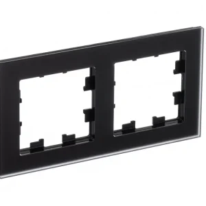Systeme Electric AtlasDesign Nature Матовое стекло черный Рамка 2-ая