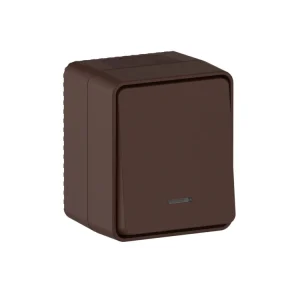Systeme Electric AtlasDesign Profi54 Наруж Коричневый Выключатель 1-клавишный с подсветкой 10 АХ