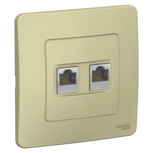 Systeme Electric Blanca внутр Беж Розетка 2-ая компьютерная RJ45, кат.5E