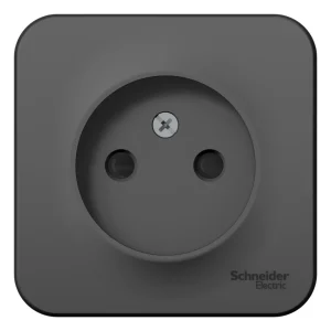 Systeme Electric Blanca наруж Антрацит Розетка б/з со шторками 16А, 250В, изолир. пластина