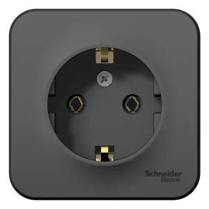 Systeme Electric Blanca наруж Антрацит Розетка с/з без шторок, 16А, 250В