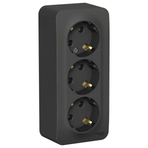 Systeme Electric Blanca наруж Антрацит Розетка 3-ая с/з без шторок 16А, 250В, изолир. пластина