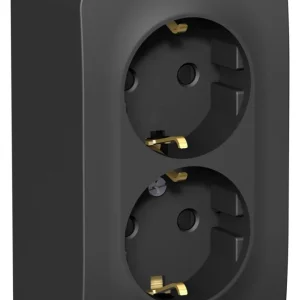 Systeme Electric Blanca наруж Антрацит Розетка 2-ая с/з со шторками 16А,250В, изолир. пластина