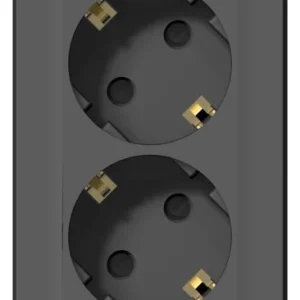 Systeme Electric Blanca наруж Антрацит Розетка 4-ая с/з со шторками 16А, 250В, изолир. пластина