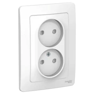 Systeme Electric Blanca внутр Бел Розетка 2-ая б/з со шторками, 16А, 250В