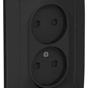 Systeme Electric Blanca внутр Антрацит Розетка 2-ая б/з со шторками, 16А, 250В