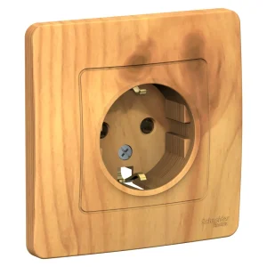 Systeme Electric Blanca внутр Ясень Розетка с/з без шторок, 16А, 250В