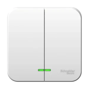 Systeme Electric Blanca наруж Бел Выключатель 2-клавишный с подсветкой, 6А, 250В