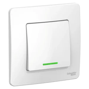 Systeme Electric Blanca внутр Бел Переключатель 1-клавишный с подсветкой, 10А, 250B