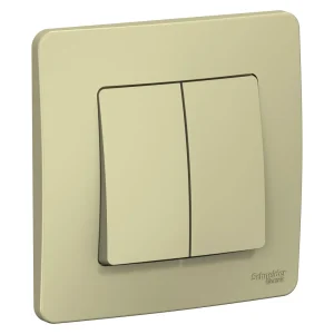 Systeme Electric Blanca внутр Беж Переключатель 2-клавишный (cх.6+6), 10А, 250B