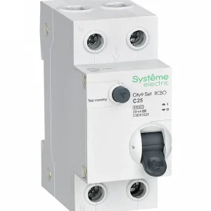 Systeme Electric City9 Set Авт. выкл. диф. тока (АВДТ) 1P+N С 25А 4.5kA 30мА Тип-A 230В