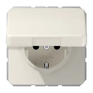 JUNG CD500 Штепсельная розетка SCHUKO 16A 250V~ с защитой от детей, влагозащищенная; слоновая кость