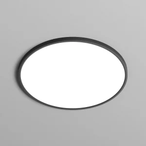 Denkirs DK6524-BK Накладной светильник THIN со светодиодом d600mm 220V 50W 3000/4000/6500K IP40 черный алюминий/акрил
