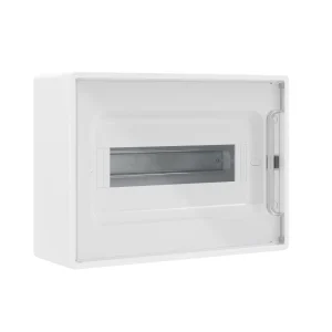 DKC FRAME Щиток 12 мод настенный.,IP41 белый, прозрачной дверцей, с 2 шин. PEN на 8+6 отв.