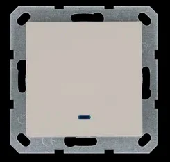 Jasmart G Тауп Выключатель 1-кл проходной с подсветкой 10A 250V~