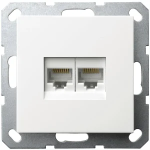 Jasmart G Белый глянцевый Розетка RJ45 2-ая