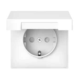 Systeme Electric ArtGallery Белый Розетка с заземл. со шторк. с крышк., 16А, IP20, механизм, быстрозажим. клем.