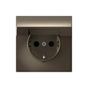 Systeme Electric ArtGallery Мокко Розетка с заземл. со шторк. с крышк., 16А, IP20, механизм, быстрозажим. клем.
