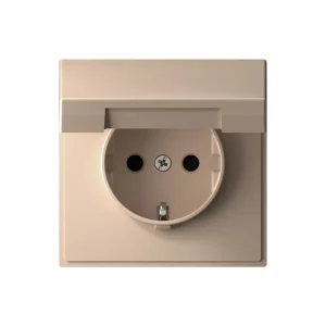 Systeme Electric ArtGallery Песочный Розетка с заземл. со шторк. с крышк., 16А, IP20, механизм, быстрозажим. клем.