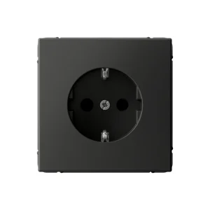 Systeme Electric ArtGallery Базальт Розетка с заземлением со шторками, 16А, механизм, быстрозажим. клем.
