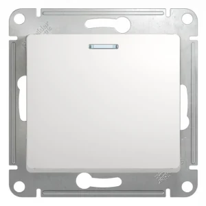 Systeme Electric Glossa Бел Выключатель 1-клавишный с подсветкой, сх.1а, 10АХ
