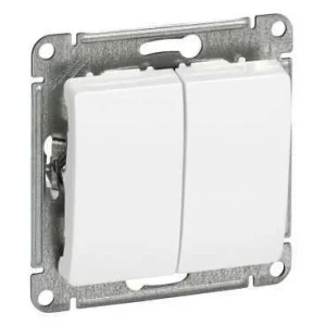 Systeme Electric Glossa Бел Выключатель 2-клавишный, сх.5, 10АХ
