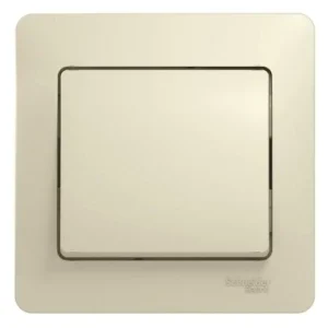 Systeme Electric Glossa Беж Выключатель 1-клавишный, сх.1, 10АХ (в сборе с рамкой)