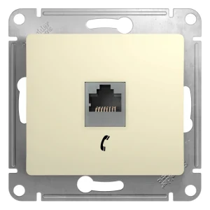 Systeme Electric Glossa Беж Розетка телефонная RJ11