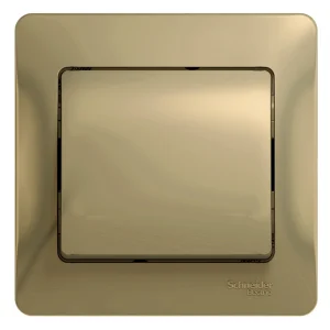 Systeme Electric Glossa Титан Выключатель 1-клавишный, сх.1, 10АХ (в сборе с рамкой)