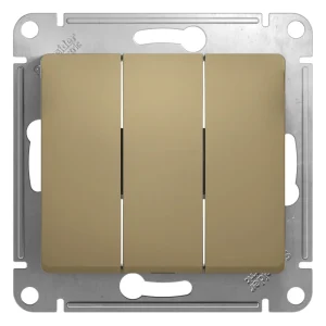 Systeme Electric Glossa Титан Выключатель 3-клавишный, сх.3, 10АХ