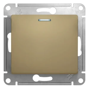 Systeme Electric Glossa Титан Переключатель 1-клавишный с подсветкой, сх.6а, 10АХ