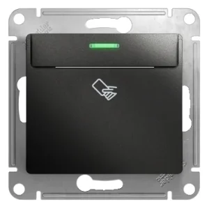 Systeme Electric Glossa Антрацит Выключатель карточный, сх.6