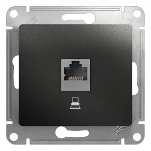Systeme Electric Glossa Антрацит Розетка компьютерная RJ45 кат.5E