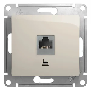 Systeme Electric Glossa Молочный Розетка компьютерная RJ45 кат.5E