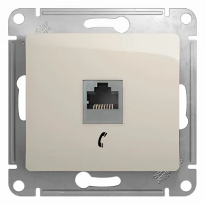 Systeme Electric Glossa Молочный Розетка телефонная RJ11