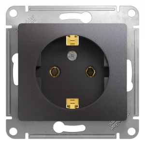 Systeme Electric Glossa Графит Розетка с/з