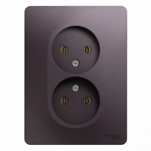 Systeme Electric Glossa Сиреневый туман Розетка 2-ая б/з (в сборе)
