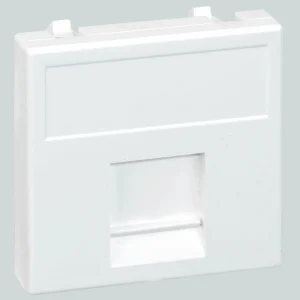 Simon Connect Алюминий Адаптер со шторкой на 1 RJ45 конектор, AMP(S110,SL110,SLt),Brand-Rex,RIT45х45мм