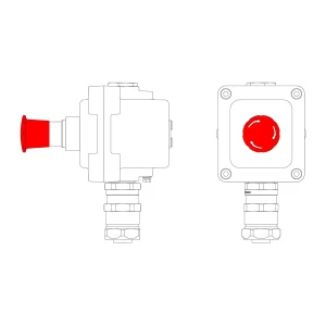 DKC Взрывонепроницаемый пост управления из алюминия LCSD-01-B-MC-P6R(11)x1-PCMB-KAEPM3MHK-20 / 1Ex d IIB T5 Gb / Ex tb IIIC T95°С Db IP66