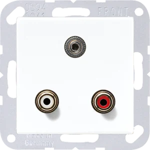 JUNG 2x Cinch Audio (RCA) / Stereo разъем (TRS 3.5 mm), белый