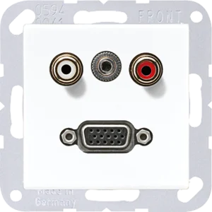 JUNG 2x Cinch Audio (RCA) / Stereo Jack (TRS 3.5 mm) / VGA, белый