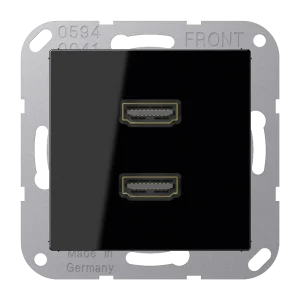 JUNG A 500 Черная Розетка HDMI 2-ая