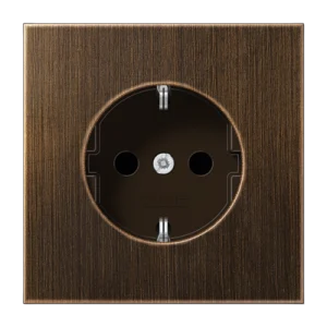 JUNG SCHUKO®-розетка 16 A / 250 B ~ с защитой от детей, латунь Antik