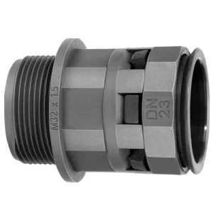 DKC Муфта труба-коробка DN 23 мм, M25х1,5, полиамид, цвет чёрный (уп=2шт)