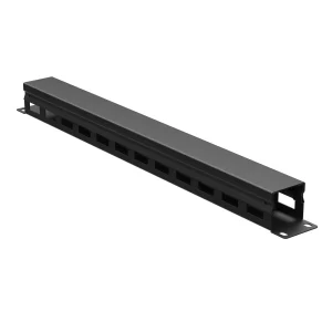 DKC Организатор кабельный с крыш/отв 19" 1U, 40 мм RAL9005