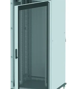 DKC Разобранный 19" IT-CQE 24U 800х1200х800, двери стекло + сплошная, RAL7011/7035