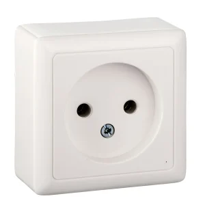 Systeme Electric ХИТ наруж Бел Розетка б/з без шторок, с изолирующей пластиной, 16А