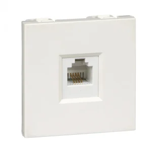 Systeme Electric Розетка тел. В45 СУ для каб. кан.бел. RAL9010