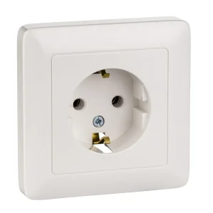Systeme Electric ХИТ внутр Бел Розетка с/з без шторок, 16А, 250В