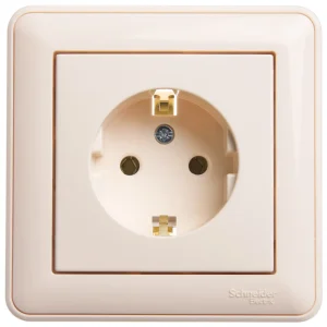 Systeme Electric Wessen 59 Беж Розетка с/з без шторок, 16А (в сборе)